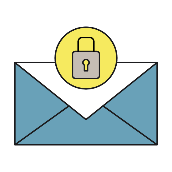 Email icon with lock