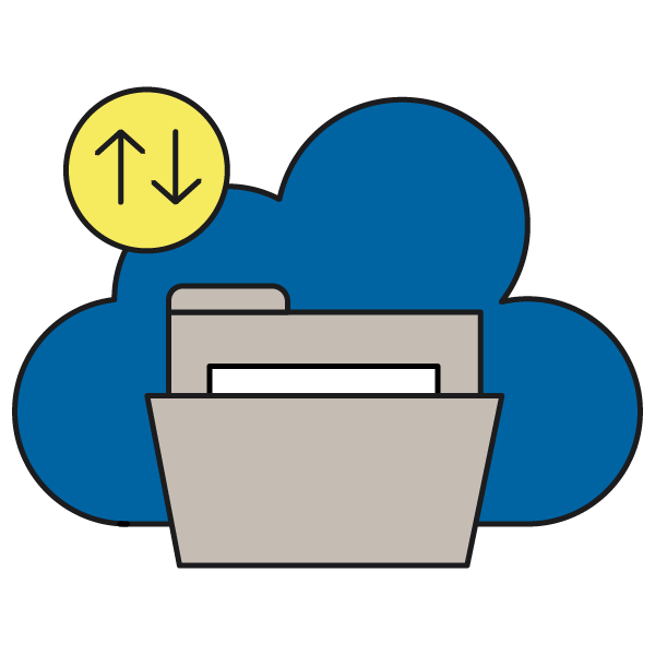Cloud icon with folder